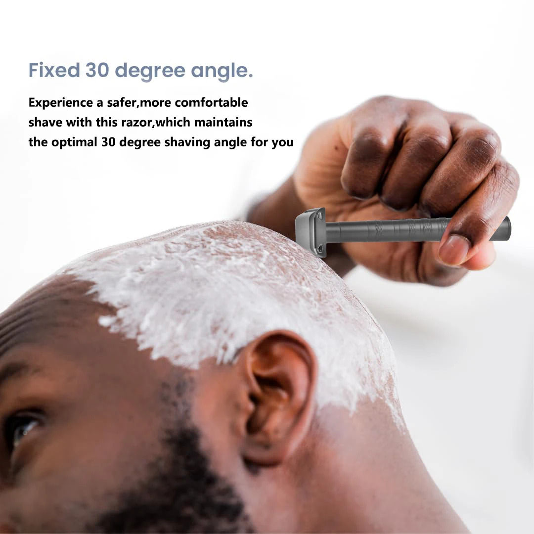 Double Edge Safety Razor with 5 Spare Blades 30 ° Angled Precision ...