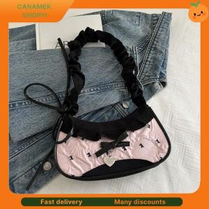 ❣️❣️❣️ New Plaid Bag Pleated Contrast Color Shoulder Bag Trend Simple Match Single Oulder Slant Cross Bag Commuter Small Square Bag