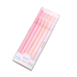 🔥chageey👍 6pieces/set Morandi color 0.5mm black ink Gel pen School Office Supply Stationery Morandi neutral pen