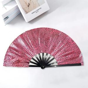 xpkQ Folding Fan Men Women Sprinkle Bar Bounce Fan Easy Open and Close Dance Party Fan Bar Disco Essential Atmosphere Props 2Z5B1