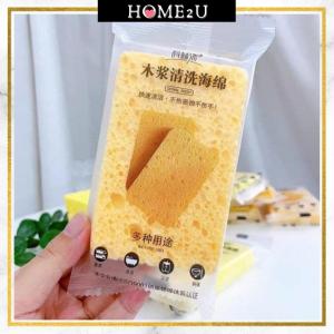 Magic Sponge Natural Wood Pulp Multipurpose Non-Scratch Scouring Sponge Pad 木浆清洁海绵魔力刷锅去污神器【Home2u】