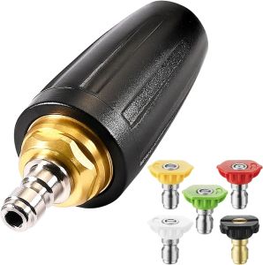 YAMATIC Pressure Washer Tips Turbo Nozzle 360° Rotating Spray Turbo 3600 PSI 4.0GPM with 1/4" Quick Connector