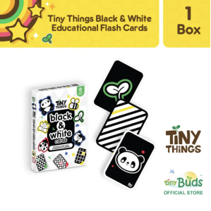 Tiny Things Black & White Educational Flash Cards Newborn Baby Homeschool Visual Stimulation