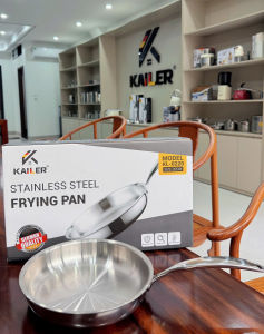 Chảo Inox Nguyên Khối 3 Lớp Chống Dính Tự Thân Cao Cấp Kailer  20cm-24cm