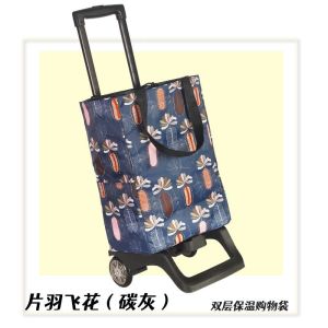 Shopping Trolley Bag Cart Supermarket Shopping Grocery Trolley Portable Trolley Cart Home Shopping Hand Buggy Supermarket Shopping Trolley Portable