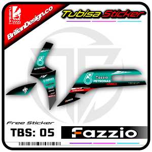 Sticker Striping Fazzio - Stiker Striping Variasi List Motor Fazzio Motif Petronas. TBS.05