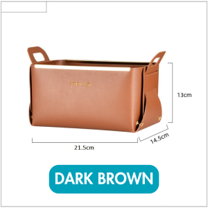 Tray PU Leather Storage Leather Holder Box To Organizer Key Coin Wallet Watch Jewelry Container At Living Room Office On Table Or Desk