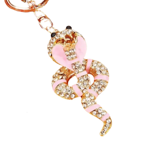 Sparkling Purse Pendant Stylish Snake Keychain Creative Key Accessories Bag Ornament Suitable for Year of the Snake
