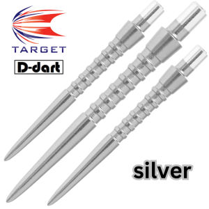 Target Dart Point - Storm Grooved Point Black/Silver Replacement Steel Darts Point 3Pcs/Pack