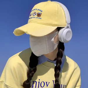 BEAUTYLADIES ผ้าคอตตอน หมวกแก๊ปเบสบอล สไตล์เกาหลีแบบ ครีมกันแดดป้องกันแสงแดด หมวกปักลายตัวอักษร ใช้งานได้หลากหลาย ฮิปฮอป หมวกลูกสุนัข สาวๆ