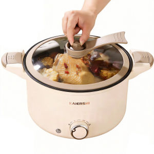 Winnereco Electric Cooking Pot with Adjustable Settings for Steaming and Simmering at Home