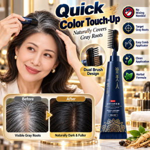 Herbal Hair Dye Comb Natural Hair Color Comb Quick Gray Coverage Dual Brush Head Root Touch Up Brush Hair Dye Applicator Easy Home Hair Coloring Tool Men Women Care