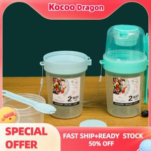 Kocoo Breakfast Fruit Oat Yogurt Salad Cup With Lid And Spoon Two-layers Food Storage Bento Box Fitness Fat-Reduced Taper Bowl