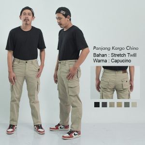 Putri Nasya kargo panjang 27-32 chino stret twill / celana panjang pria / celana santai / celana chino / celana gunung / celana casual / celana bahan / maroon / latte / putri nasya