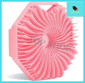 TOP SHOP ENDED  Silicone Body Scrubber Bath Brush With Ergonomic Handle Portable Shower Massa