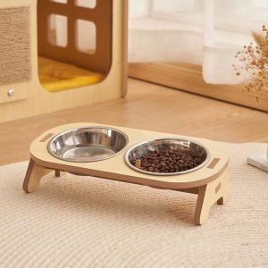 Pet Feeder Single/Double Cat Food Bowl with Design Dog Water Feeding Container Cat Food Bow For Small Animal