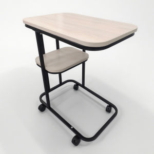 โต๊ะข้างแบบเคลื่อนย้ายได้สองชั้น โต๊ะน้ำชาเรียบง่าย ชั้นวางของทันสมัยขนาดเล็ก