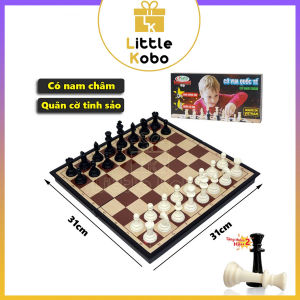 [Tặng 2 Hậu] Bộ Cờ Vua Trắng Đen Size Lớn Có Nam Châm Loại Cao Cấp Đồ Chơi Trí Tuệ Thể Thao Boardgame Cờ Quốc Tế Trẻ Em