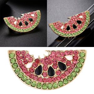 Minwen Fashion Watermelon Brooch Pin Collar Badge Corsage Jewelry Accessories