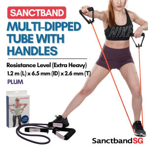 Sanctband Resistance Tubing Multi-Layer Resistance Tube 1.2m Length Extra Heavy Resistance Band Level 5 Exercise Tubes Plum Exercise Tubing
