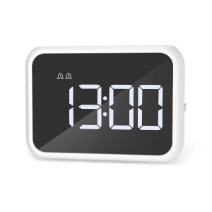 Brifit Đồng hồ báo thức để bàn Đồng hồ kỹ thuật số 4 inch Đồng hồ báo thức có thể sạc lại USB Pin lithium 600mAh tích hợp với Chức năng báo lại Màn hình LCD 2 bộ đồng hồ báo thức 3 mức điều chỉnh độ sáng khi đi du lịch phòng ngủ