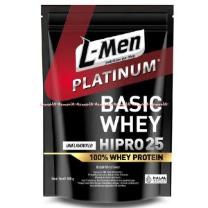 L Men 500gr Platinum Basic Whey Hipro 25 Whey Pro Bubuk Whey Tawar Suplemen Protein Formula Easy To Mix