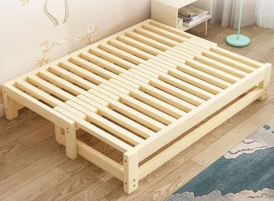 Dual Function Bed Single Queen Retractable Solid Wood