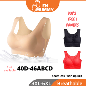 EN MUMMY（40-46 ABCD Cup）Plus Size Bra Sport Bra Seamless Bra Tops Bra Nursing Bra Ice Silk Bra Baju Dalam Wanita Push Up