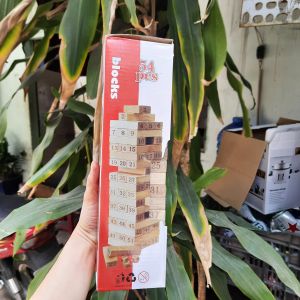 [ Size lớn 72 miếng gỗ- 4 hột xúc xắc 6 mặt - 12kg- - video thực tế] Bộ Trò Chơi Rút Gỗ Jenga Wooden Toys Gỗ Xịn An Toàn Cho Bé