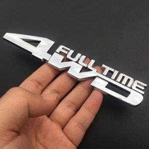 SKJK Self-adhesive Water-proof Badge Decals Zinc alloy Metal Decorative Tag 3D Stereo Car Sticker Rear Trunk Emblem Car Side Fender Decal 4WD Metal Car Sticker