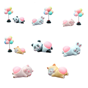 Car Inner Dashboard Ornament Accessories Stress Reliever Toy Resin Cute Animal Figurine For Desk Display Home Decoration