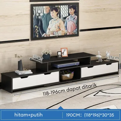Meja Tv Kayu Meja Tv Adjustable Rak Tv Minimalis Bufet TV Modern Lemari 190cm