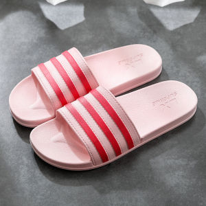[Free Shipping] MenS Indoor Slippers Striped Home Slippers WomenS Non-Slip Wear-Resistant Thick-Soled Summer Outdoor Slippers for Women
