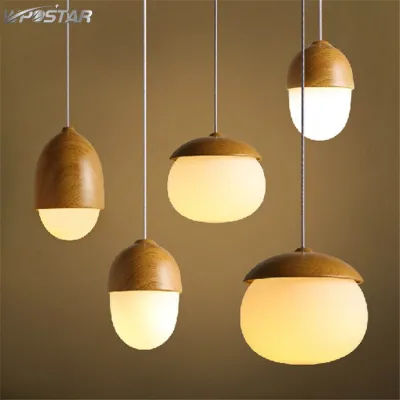 Đèn Chùm Kiểu Bắc Âu Đèn Trần Led Đèn Treo Phòng Ăn Nhà Hàng Nhà Bếp Thiết Bị Chiếu Sáng Hạt Gỗ