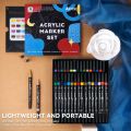 Arrtx Acrylic Paint Pens, 32 Colors Brush Tip and Fine Tip (Dual Tip) Paint Markers for Rock Painting, Water Based Acrylic Painting Supplies for Fabric Painting,Wood, Plastic, Canvas, Easter Egg. 