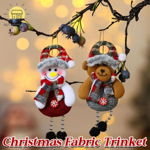 Christmas Plush Doll Pendant Santa Claus Snowman Ornaments Xmas Tree Hanging Decorations for Kids Gift Holiday