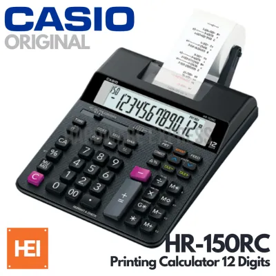 Casio HR-150RC Adding Machine Printing Calculator 12 Digits