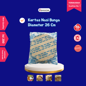 Kertas Nasi Coklat Samir Alas Bunga Ukuran 26 Cm - 200 Pcs