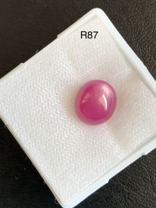 R87 พลอยทับทิม อาฟริกา ปรับปรุงเผาใหม่ จำนวน 1เม็ด นน 5.90กะรัต ขนาด 9.3x8x6.8มิลลิเมตร