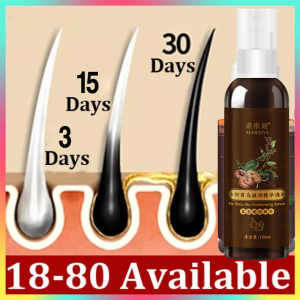 black Hair Growth Serum Spray Herbal Essence Fast Promotes Hair Growth Serum Prevent Hair Loss improving Hair follicle Hair Loss Treatment Spray Men & Women hair loss tonic Promoting Hair Growth Hair Tonic Serum