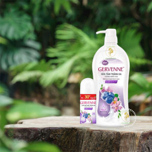 Combo Sữa Tắm Gervenne 900g + Lăn Khử Mùi 65ml Mẫu Mới – Thơm Mát Cả Ngày