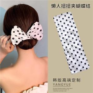 Ribbon Hair Ties 🎀 蝴蝶结扭扭盘发器 Alat Sanggul Rambut Wanita Viral Bun Head Ties Bow Hair Pin Woman Hair Accessories Tiktok