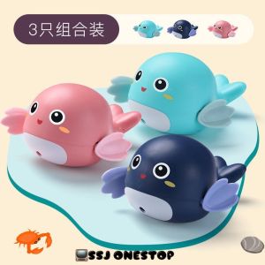 Baby Bath Toys Wind Up Swimming Animal Toddler Kids Pool Water Gift Boys Girls Mainan Bayi Mandi