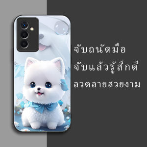 สำหรับ Samsung Galaxy A13 5G/ Samsung A04S เคสศัพท์กันตกน่ารักลายน้องหมาสีขาวหิมะ บุคลิกภาพทันสมัย