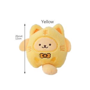Gantungan Kunci Boneka Bulu Sanrio Cat Series Mini Gantungan Kunci Boneka karakter Kuromi Melody Cinnamoroll Plush Dolls Gantungan Tas Boneka Lucu Sanrio