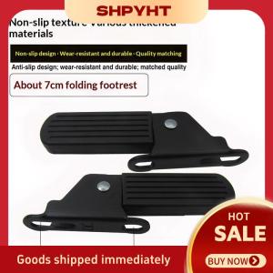 SHPYHT✨ 1 Pair Lightweight Nylon Iron Shell Anti-Slip Cycling Pedals Accessories Foldable Front Foot Pedals For Yadi Aima Harley U1 E-Bike