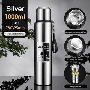 Large Capacity Cold Thermal Thermos Tumbler Stainless Steel Insulated Tea Coffee Water Bottle Insulation Flask Pot Travel Mug2026