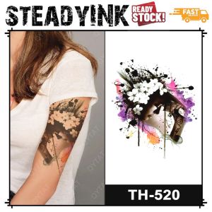 [𝚂𝚝𝚎𝚊𝚍𝚢𝙸𝙽𝙺] Temporary Tattoo Sticker Waterproof Tatu | Splash Art Gothic Flower | Make up Carnival Event Festival Party|