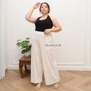 CELANA KULOT JUMBO KENIT WANTA CELANA LEBAR KERJA bb50 sampe bb.85