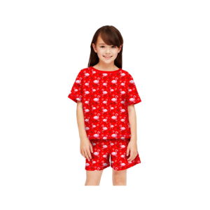 Setelan Baju Anak Perempuan Lengan Pendek Celana Pendek / Baju Santai Anak Perempuan 5-15 tahun / Setelan Rumahan Anak Perempuan